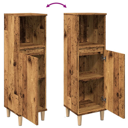 Koupelnová Skříňka Old Wood 30 X 30 X 100 Cm Kompozitní Dřevo