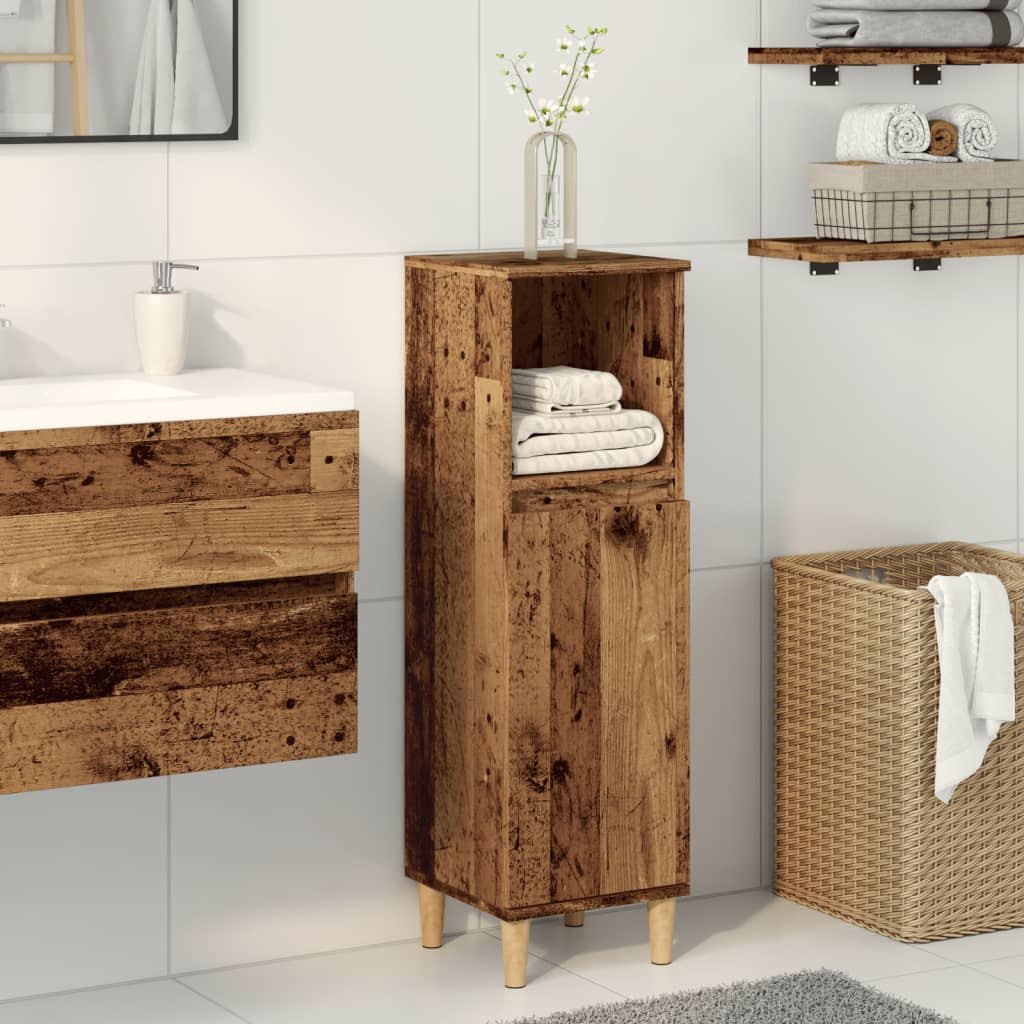 Koupelnová Skříňka Old Wood 30 X 30 X 100 Cm Kompozitní Dřevo