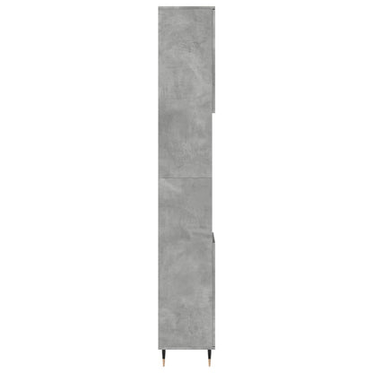 Koupelnová Skříňka Betonově Šedá 30X30X190 Cm Kompozitní Dřevo