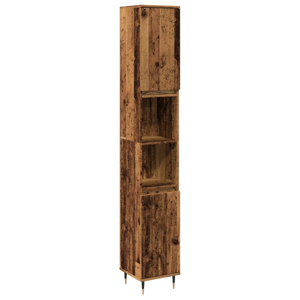 Koupelnová Skříňka Old Wood 30 X 30 X 190 Cm Kompozitní Dřevo
