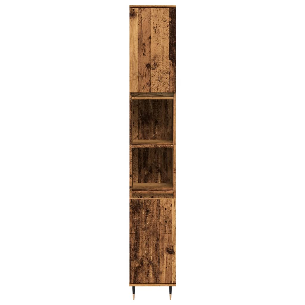 Koupelnová Skříňka Old Wood 30 X 30 X 190 Cm Kompozitní Dřevo