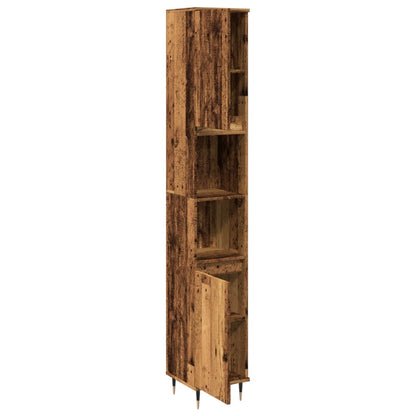 Koupelnová Skříňka Old Wood 30 X 30 X 190 Cm Kompozitní Dřevo