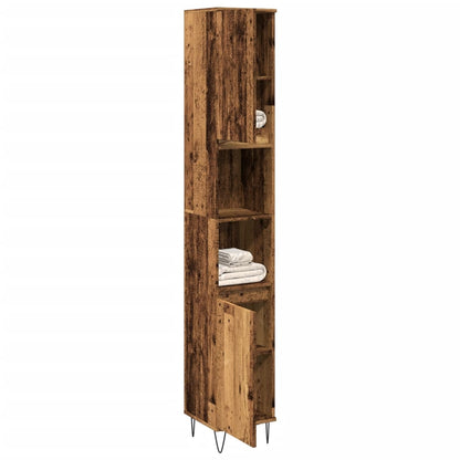 Koupelnová Skříňka Old Wood 30 X 30 X 190 Cm Kompozitní Dřevo