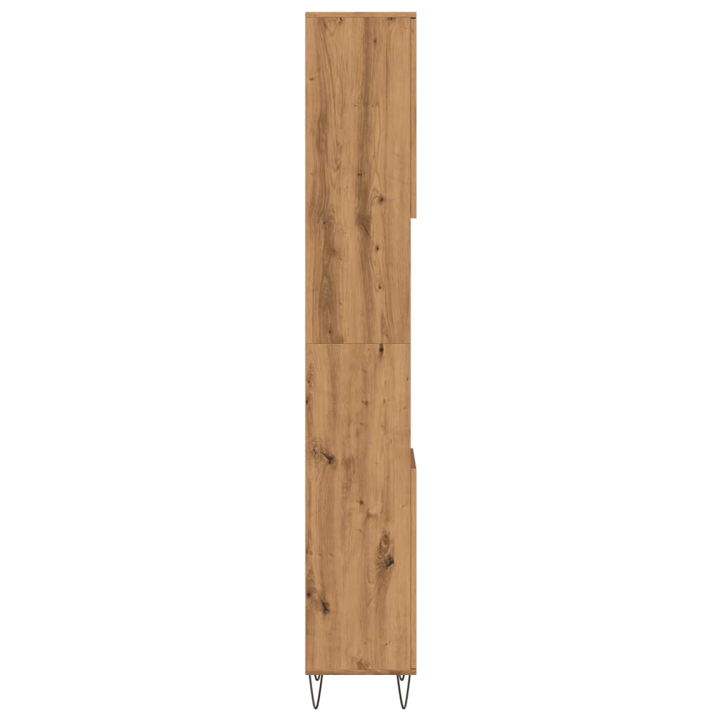 Koupelnová Skříňka 30X30X190 Cm Kompozitní Dřevo