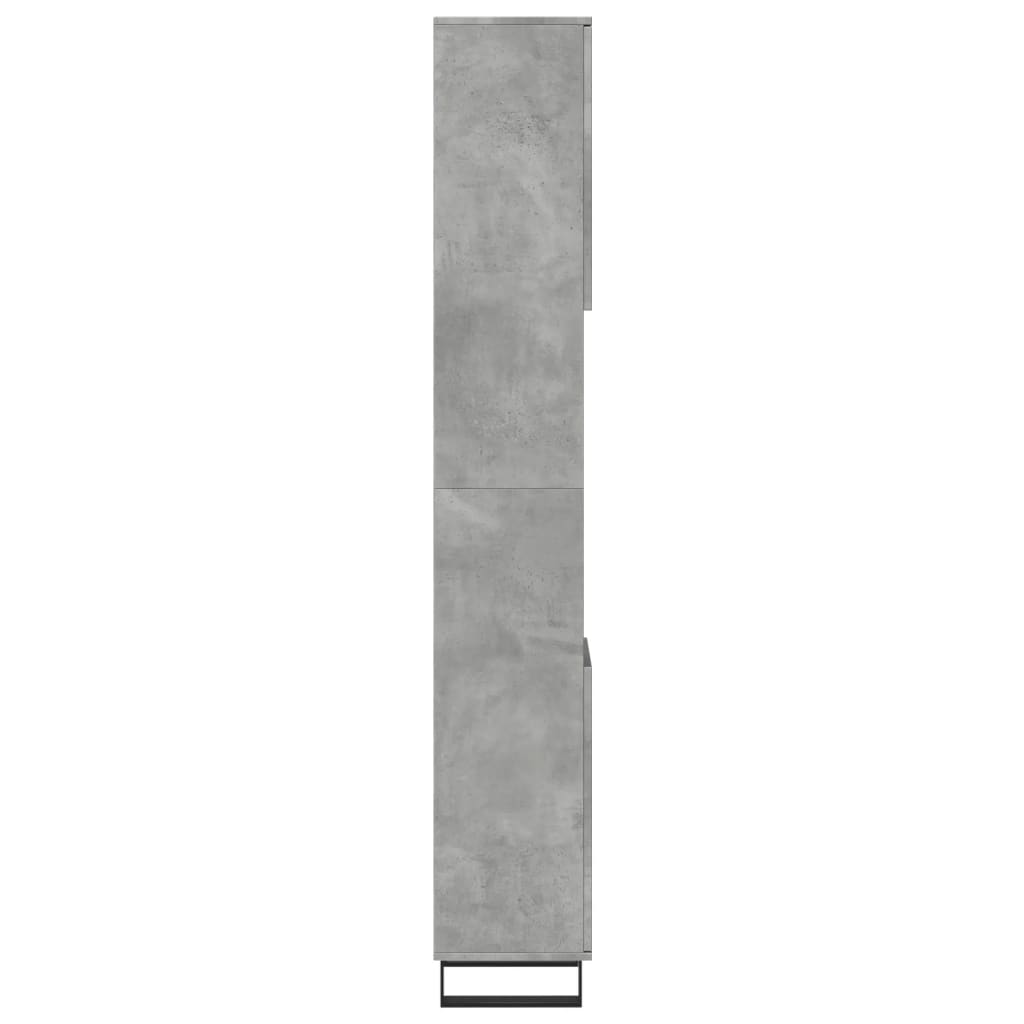 Koupelnová Skříňka Betonově Šedá 30X30X190 Cm Kompozitní Dřevo