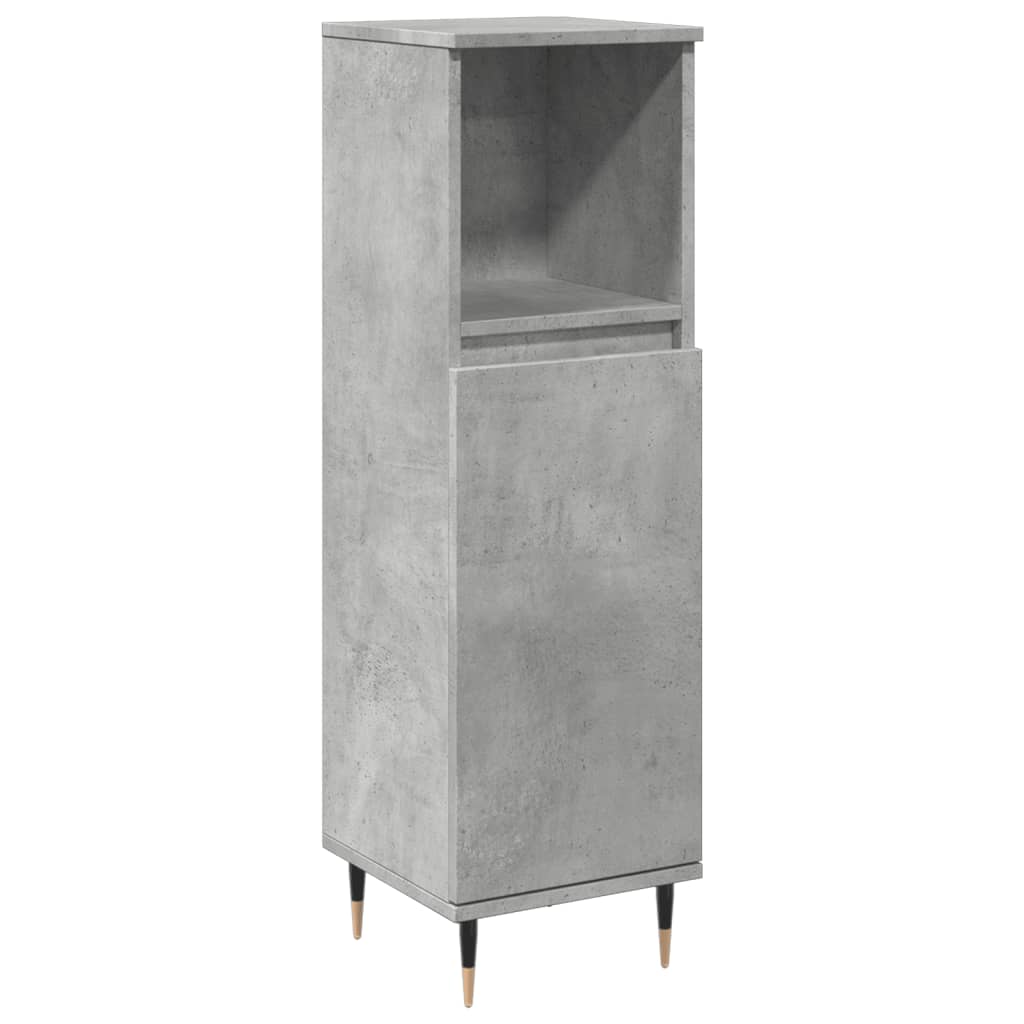 Koupelnová Skříňka Betonově Šedá 30X30X100 Cm Kompozitní Dřevo