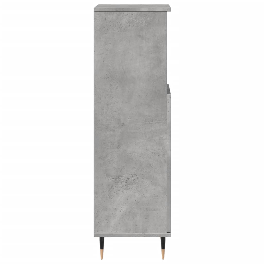 Koupelnová Skříňka Betonově Šedá 30X30X100 Cm Kompozitní Dřevo