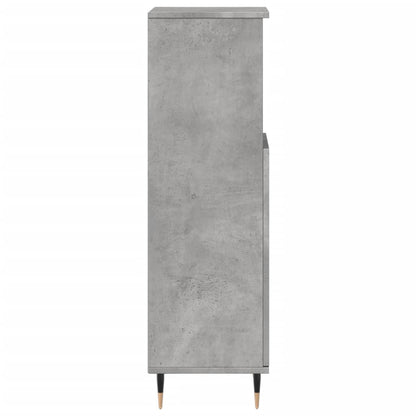 Koupelnová Skříňka Betonově Šedá 30X30X100 Cm Kompozitní Dřevo