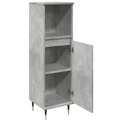 Koupelnová Skříňka Betonově Šedá 30X30X100 Cm Kompozitní Dřevo