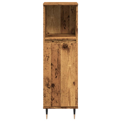 Koupelnová Skříňka Old Wood 30 X 30 X 100 Cm Kompozitní Dřevo