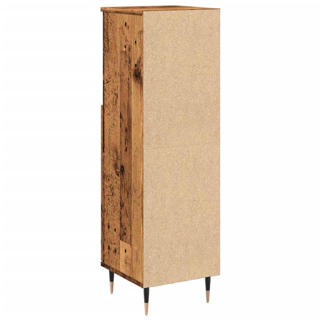Koupelnová Skříňka Old Wood 30 X 30 X 100 Cm Kompozitní Dřevo