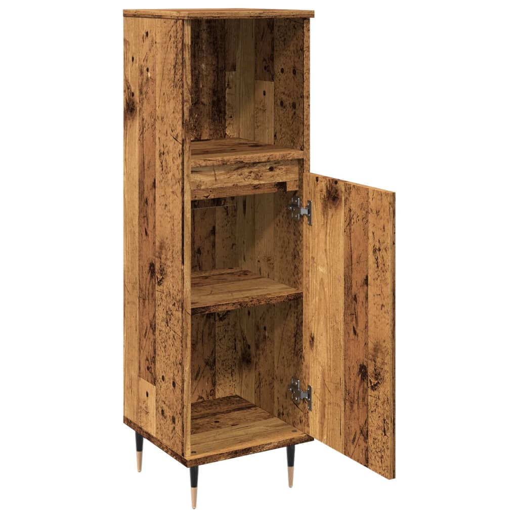 Koupelnová Skříňka Old Wood 30 X 30 X 100 Cm Kompozitní Dřevo