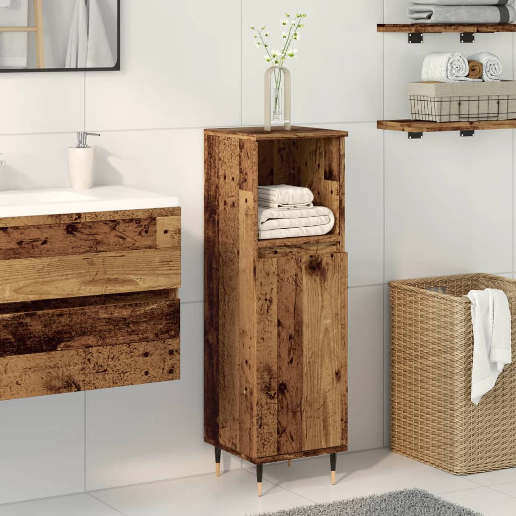 Koupelnová Skříňka Old Wood 30 X 30 X 100 Cm Kompozitní Dřevo