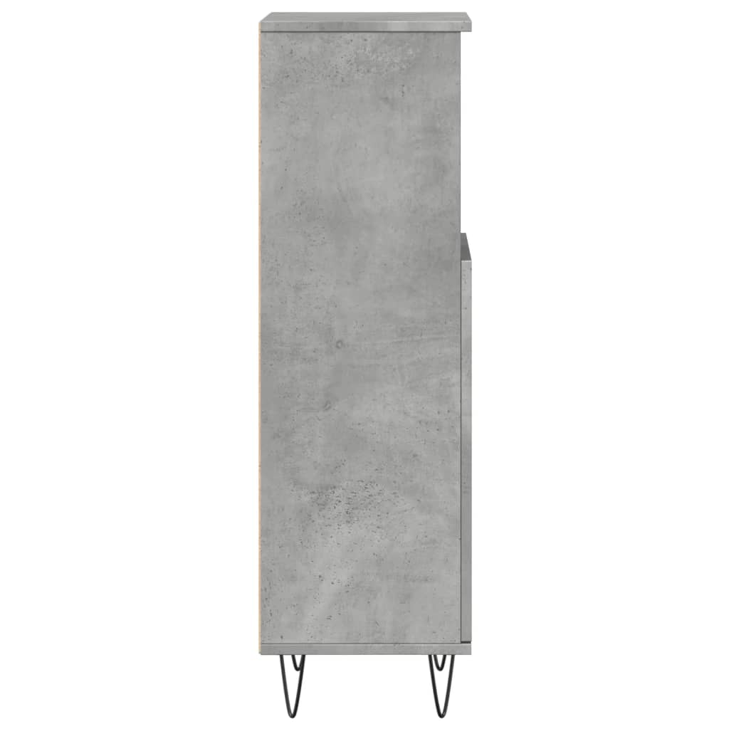 Koupelnová Skříňka Betonově Šedá 30X30X100 Cm Kompozitní Dřevo