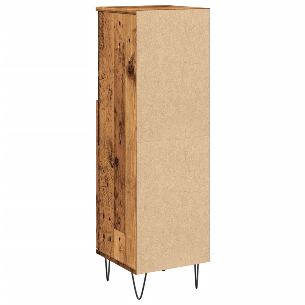 Koupelnová Skříňka Old Wood 30 X 30 X 100 Cm Kompozitní Dřevo