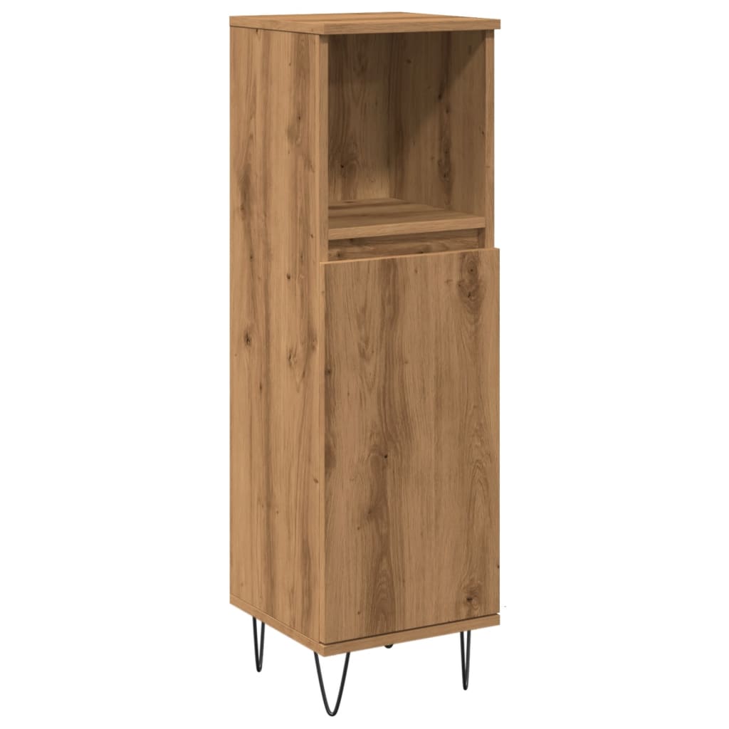Koupelnová Skříňka 30X30X100 Cm Kompozitní Dřevo