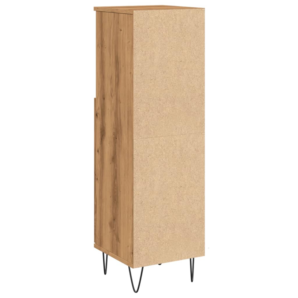 Koupelnová Skříňka 30X30X100 Cm Kompozitní Dřevo