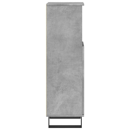 Koupelnová Skříňka Betonově Šedá 30X30X100 Cm Kompozitní Dřevo