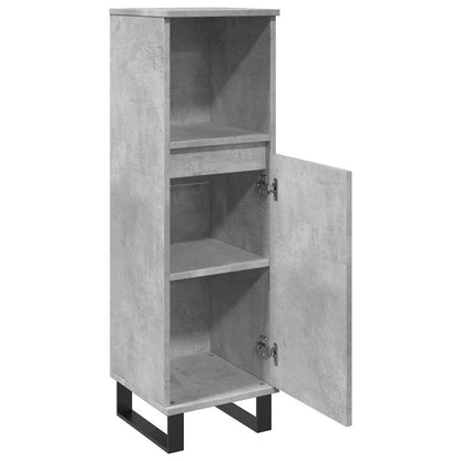Koupelnová Skříňka Betonově Šedá 30X30X100 Cm Kompozitní Dřevo