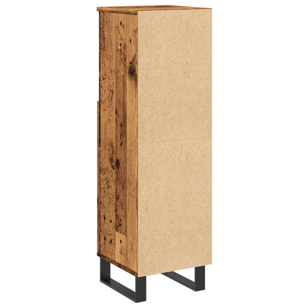 Koupelnová Skříňka Old Wood 30 X 30 X 100 Cm Kompozitní Dřevo