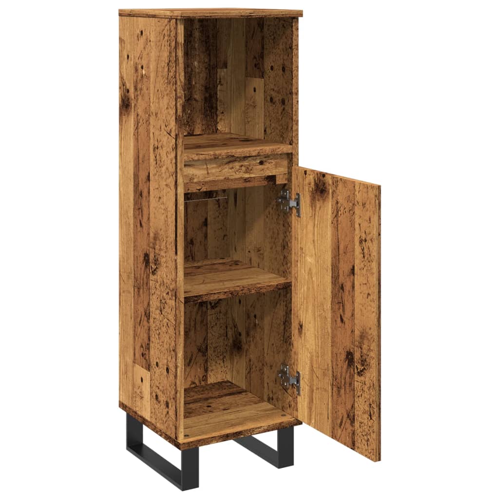 Koupelnová Skříňka Old Wood 30 X 30 X 100 Cm Kompozitní Dřevo