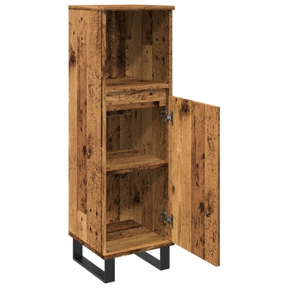 Koupelnová Skříňka Old Wood 30 X 30 X 100 Cm Kompozitní Dřevo