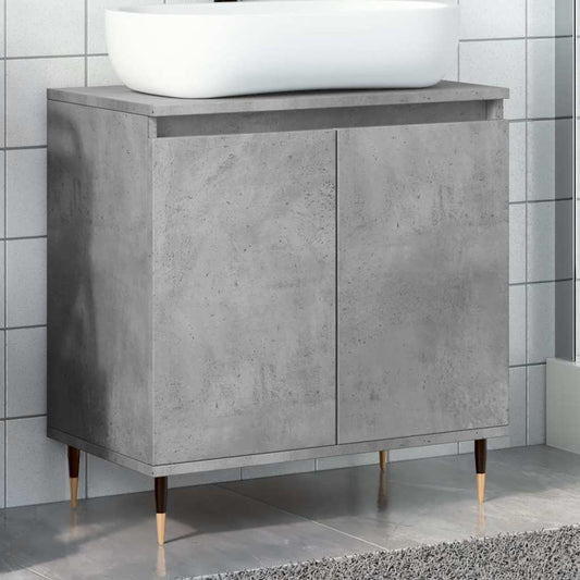 Koupelnová Skříňka Betonově Šedá 58X33X60 Cm Kompozitní Dřevo