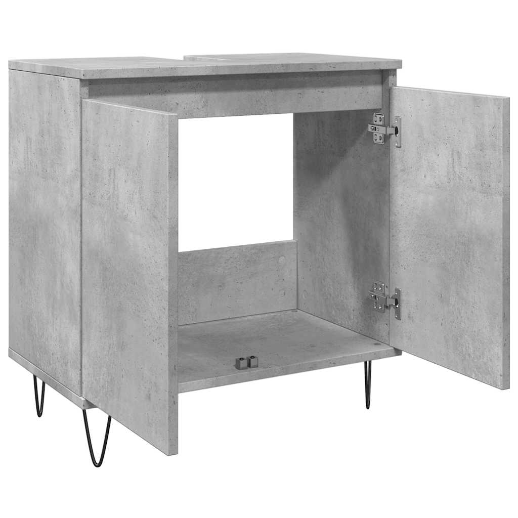 Koupelnová Skříňka Betonově Šedá 58X33X60 Cm Kompozitní Dřevo