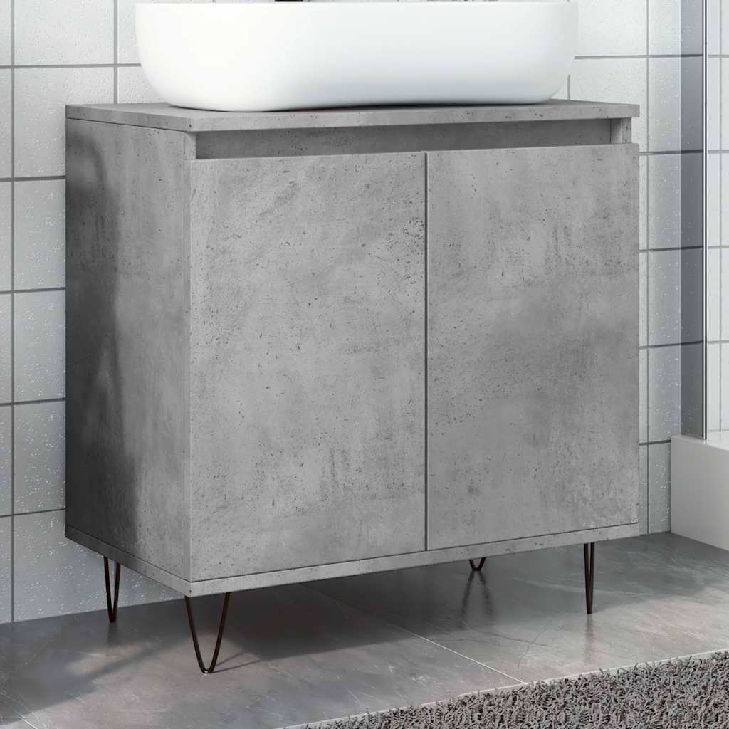 Koupelnová Skříňka Betonově Šedá 58X33X60 Cm Kompozitní Dřevo
