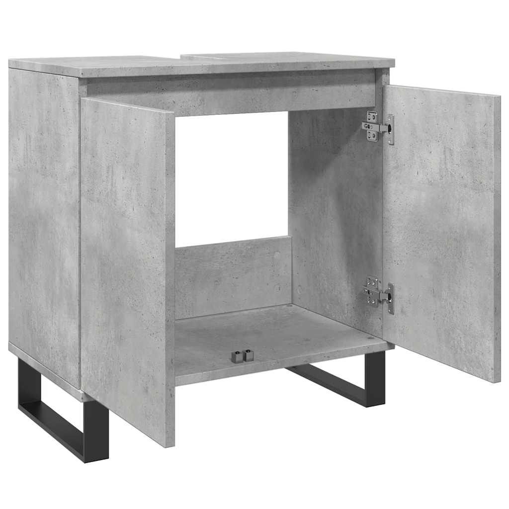 Koupelnová Skříňka Betonově Šedá 58X33X60 Cm Kompozitní Dřevo