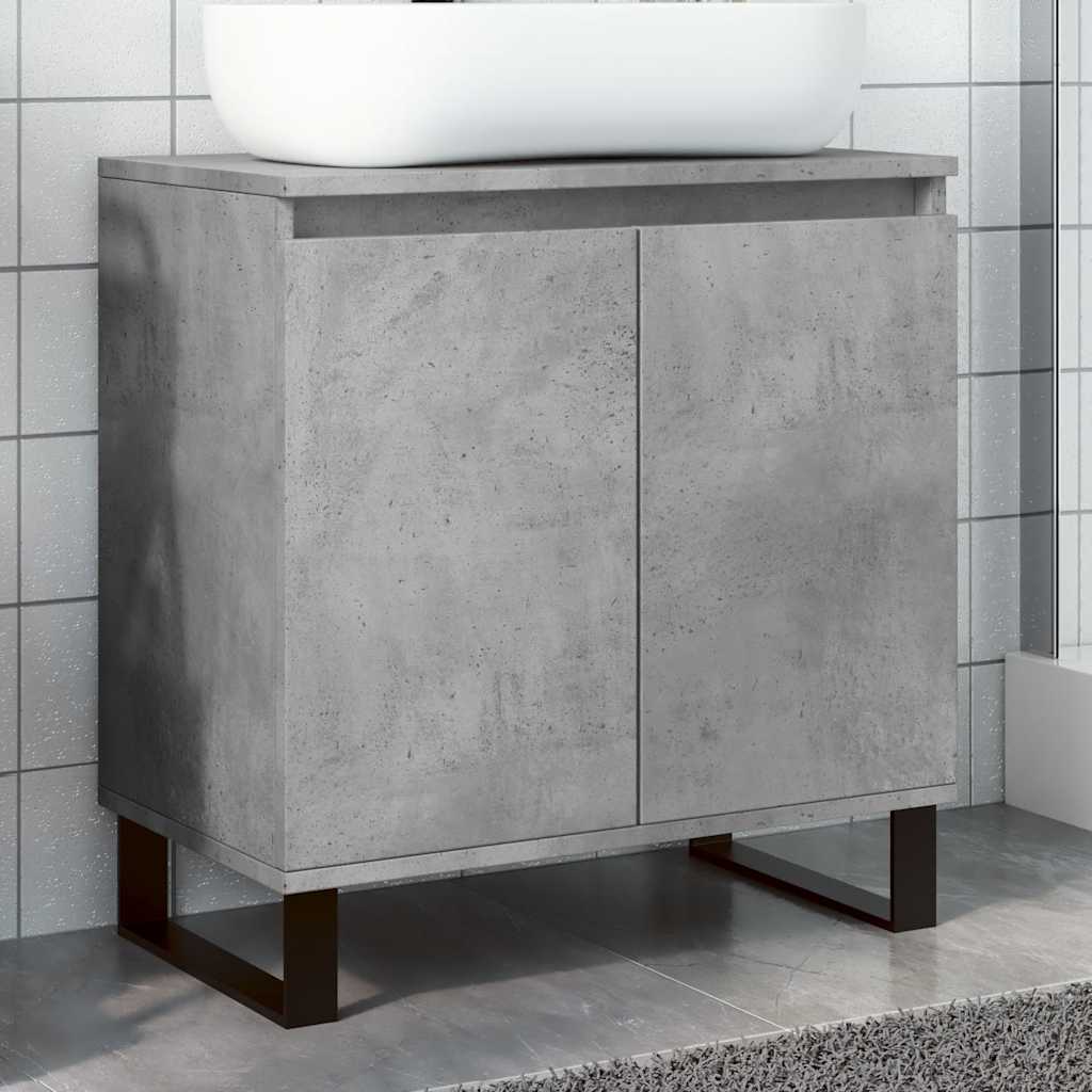 Koupelnová Skříňka Betonově Šedá 58X33X60 Cm Kompozitní Dřevo