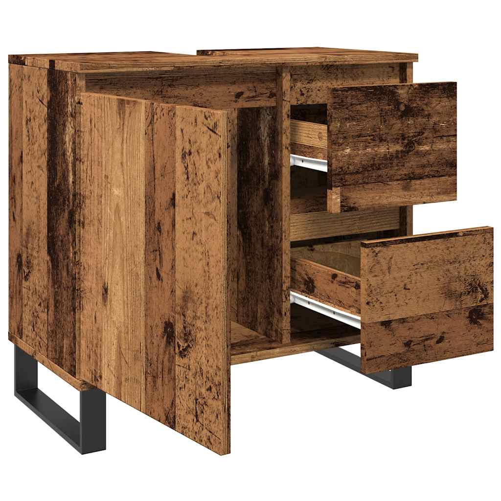 Koupelnová Skříňka Pod Umyvadlo Old Wood 65X33X60 Cm Kompozit