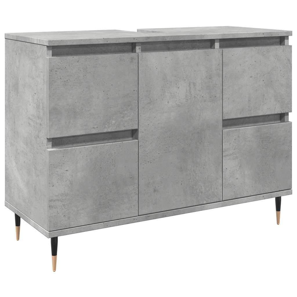 Koupelnová Skříňka Betonově Šedá 80X33X60 Cm Kompozitní Dřevo