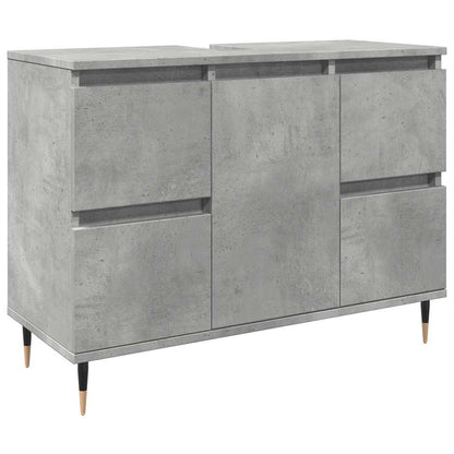 Koupelnová Skříňka Betonově Šedá 80X33X60 Cm Kompozitní Dřevo