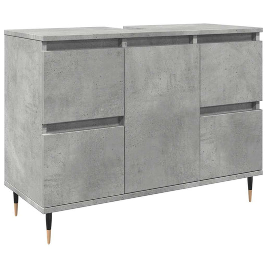 Koupelnová Skříňka Betonově Šedá 80X33X60 Cm Kompozitní Dřevo