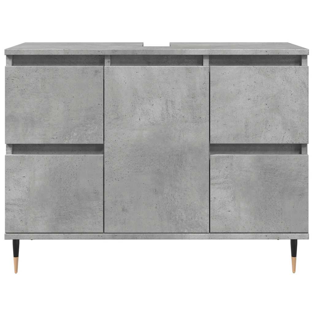 Koupelnová Skříňka Betonově Šedá 80X33X60 Cm Kompozitní Dřevo