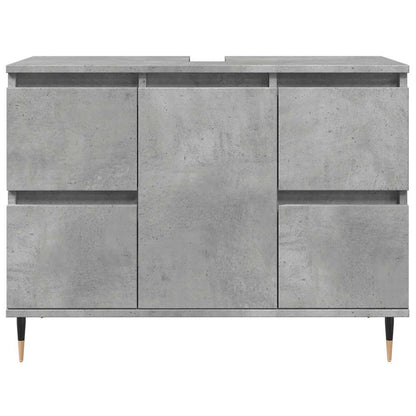 Koupelnová Skříňka Betonově Šedá 80X33X60 Cm Kompozitní Dřevo