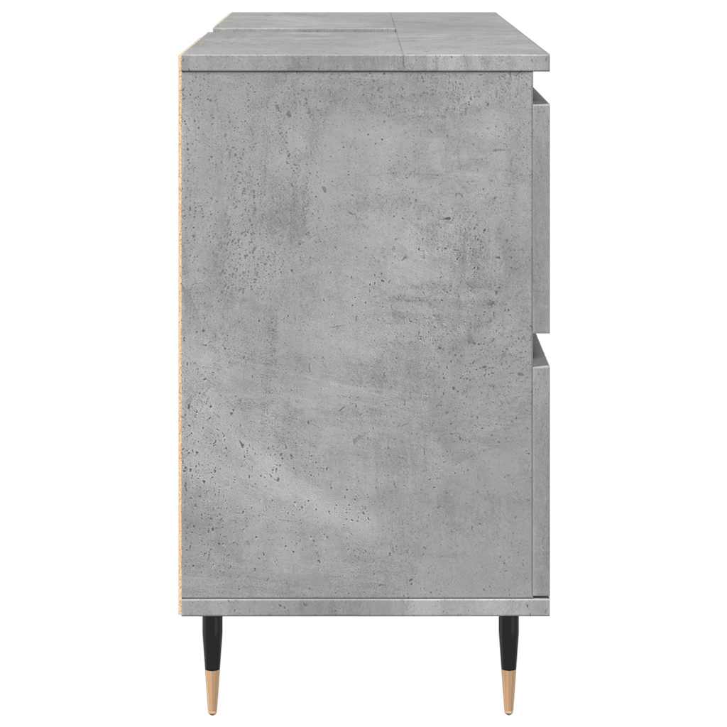 Koupelnová Skříňka Betonově Šedá 80X33X60 Cm Kompozitní Dřevo