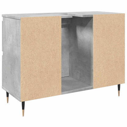 Koupelnová Skříňka Betonově Šedá 80X33X60 Cm Kompozitní Dřevo
