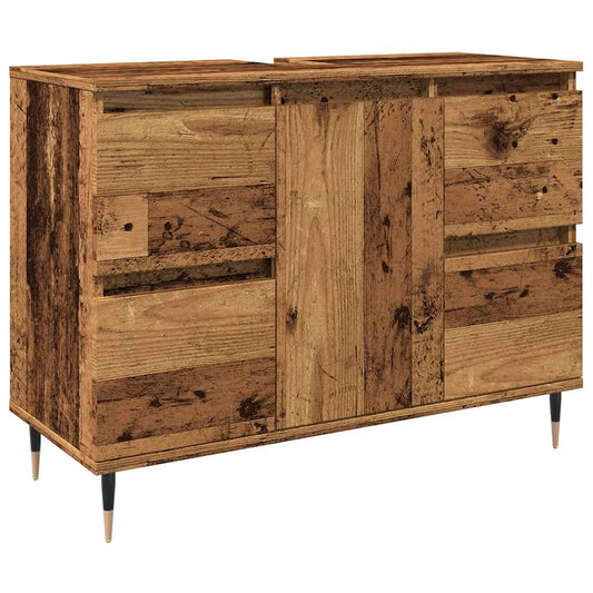 Koupelnová Skříňka Old Wood 80 X 33 X 60 Cm Kompozitní Dřevo