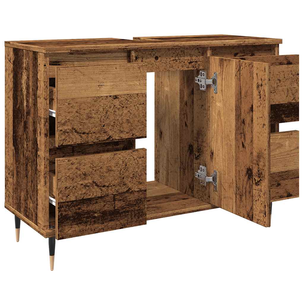 Koupelnová Skříňka Old Wood 80 X 33 X 60 Cm Kompozitní Dřevo