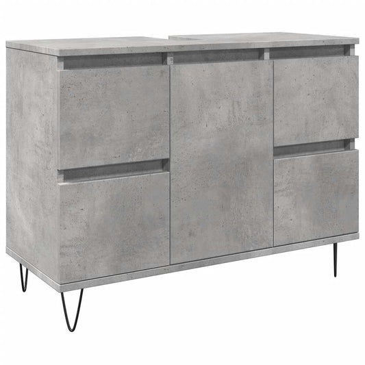 Koupelnová Skříňka Betonově Šedá 80X33X60 Cm Kompozitní Dřevo