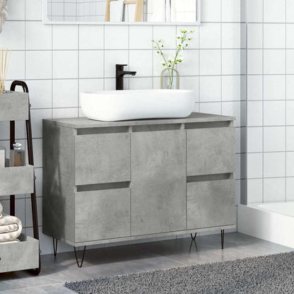Koupelnová Skříňka Betonově Šedá 80X33X60 Cm Kompozitní Dřevo