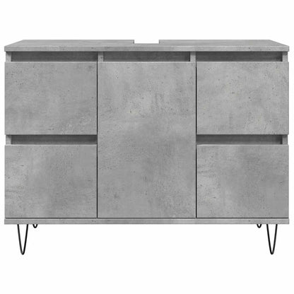 Koupelnová Skříňka Betonově Šedá 80X33X60 Cm Kompozitní Dřevo