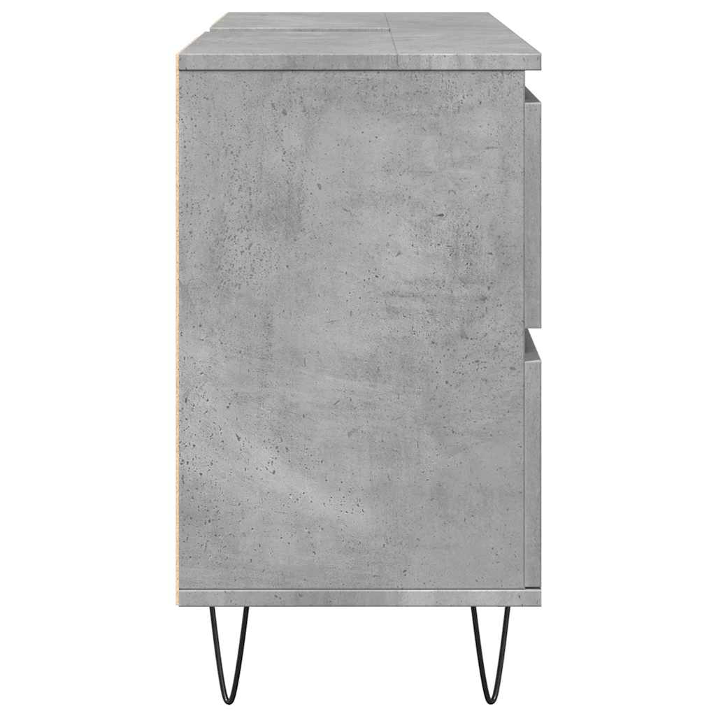 Koupelnová Skříňka Betonově Šedá 80X33X60 Cm Kompozitní Dřevo
