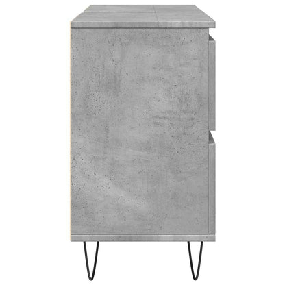 Koupelnová Skříňka Betonově Šedá 80X33X60 Cm Kompozitní Dřevo