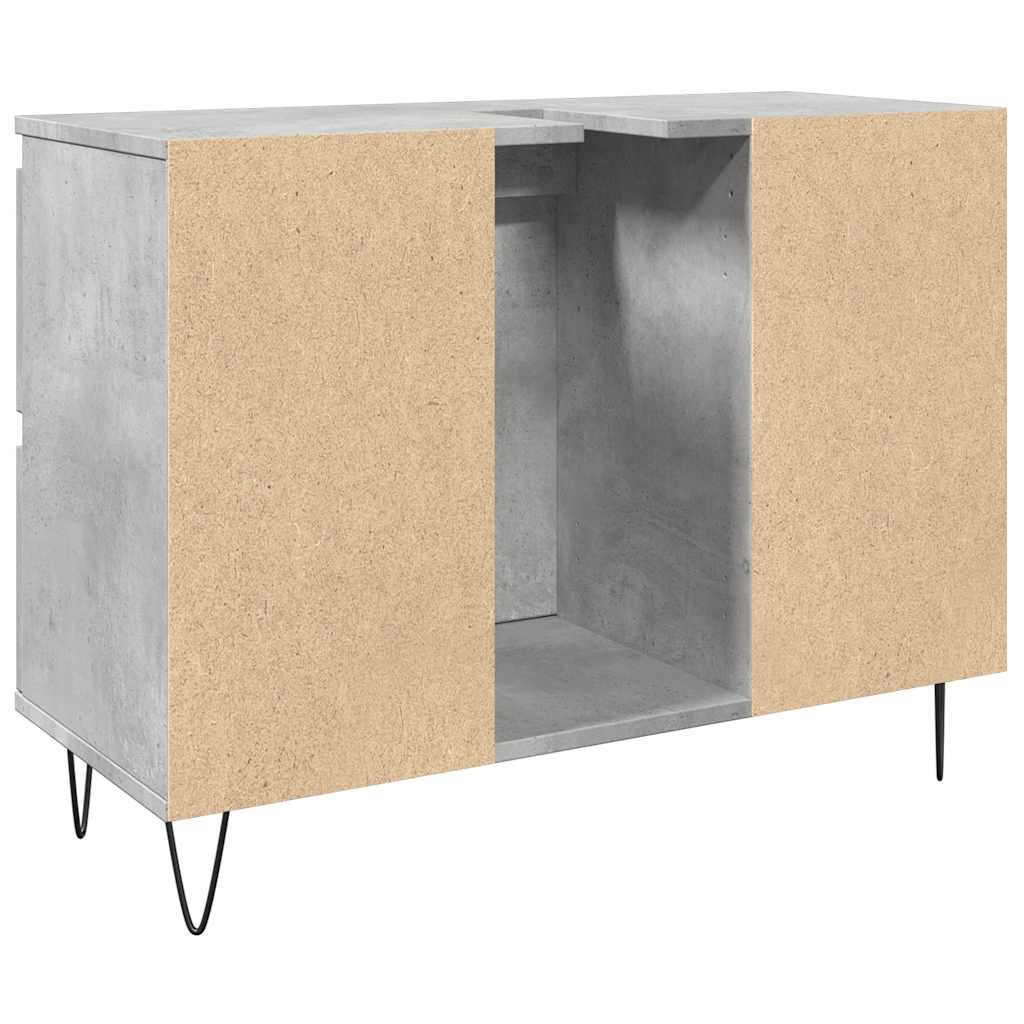 Koupelnová Skříňka Betonově Šedá 80X33X60 Cm Kompozitní Dřevo