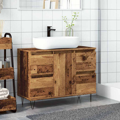 Koupelnová Skříňka Old Wood 80 X 33 X 60 Cm Kompozitní Dřevo