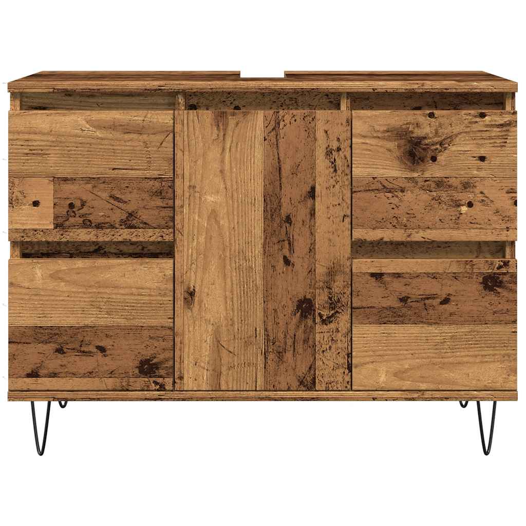 Koupelnová Skříňka Old Wood 80 X 33 X 60 Cm Kompozitní Dřevo