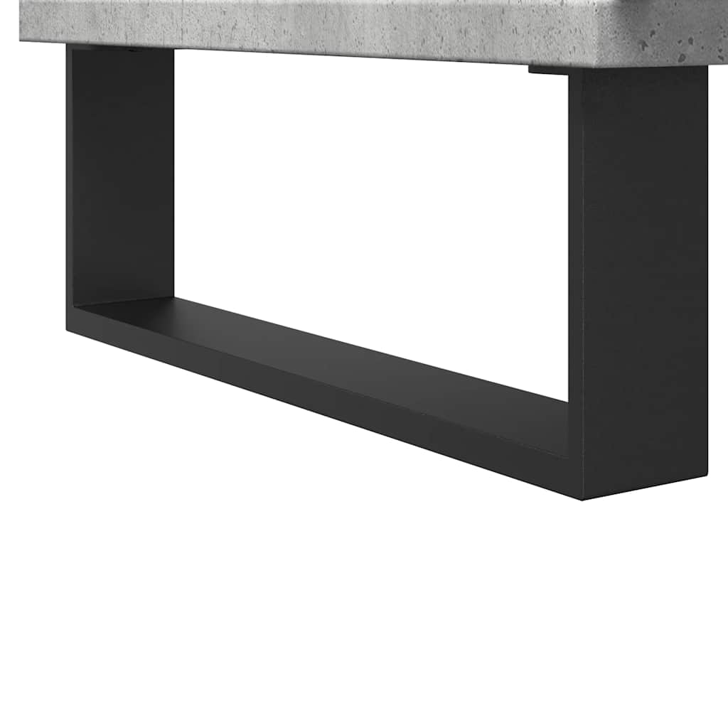 Koupelnová Skříňka Pod Umyvadlo Šedá 80 X 33 X 60 Cm Kompozit